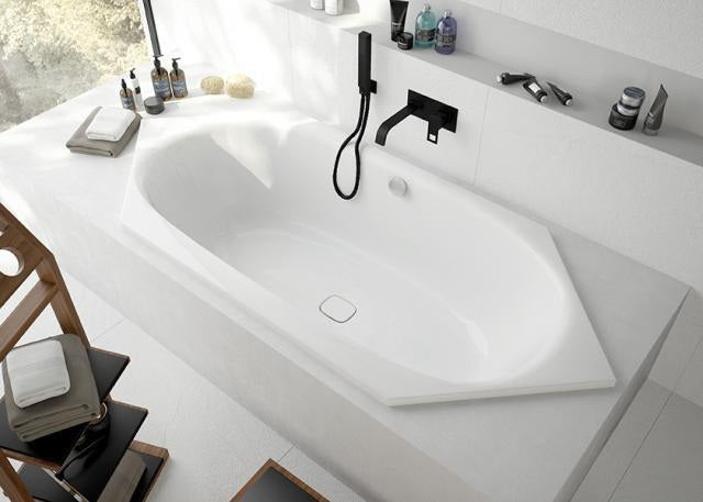 HOESCH iSensi Sechseck-Badewanne 2050x1050 mm Weiß – Acryl, 2 Rückenschrägen, 317 l