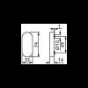 TECWERK Ovalrosette NW-120/6-S Edelstahl 60 matt PZ Schieberosette 30x70 mm