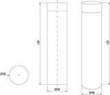 Wandtürpuffer TECWERK Edelstahl matt geschliffen 27 mm mit Dübel und Holzschraube