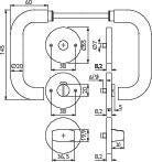 TECWERK Rosettengarnitur NW-401-1 Edelstahl U-Form PZ DIN L/R – fest/drehbar, Profilstift