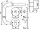 TECWERK Rosettengarnitur NW-401-1 Edelstahl U-Form PZ DIN L/R – fest/drehbar, Profilstift