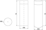 Wandtürpuffer TECWERK Edelstahl matt geschliffen 27 mm mit Dübel und Holzschraube