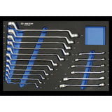 KING TONY Profi-Werkzeuge - Maul- und Doppelringschlüssel, EVAWAVE - 17 ltg. 991017MRE