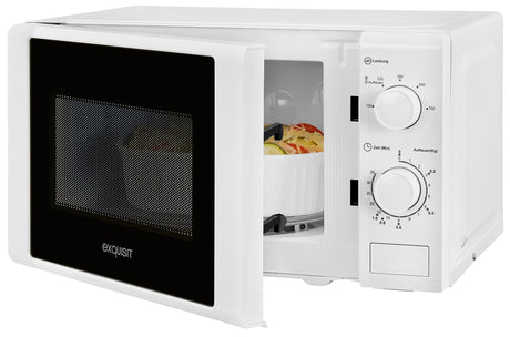 EXQUISIT Mikrowelle MW 900-030 700 W weiß 20 l freistehend mit 5 Stufen und Timer