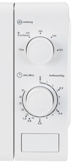 EXQUISIT Mikrowelle MW 900-030 700 W weiß 20 l freistehend mit 5 Stufen und Timer