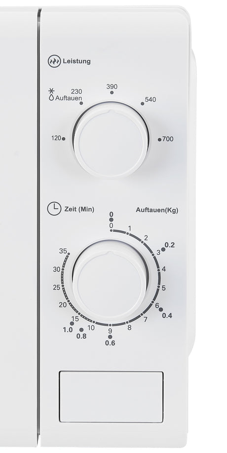 EXQUISIT Mikrowelle MW 900-030 700 W weiß 20 l freistehend mit 5 Stufen und Timer