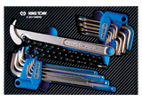 KING TONY Profi-Werkzeuge - Inbus-, TORX®-Steck- und Ölfilterschlüssel, EVAWAVE - 19 tlg. 920119MRE