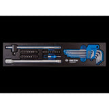 KING TONY Profi-Werkzeuge - Winkel-6-Kantschlüssel-Set, EVAWAVE - 43 tlg. 990243MRE