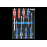 KING TONY Profi-Werkzeuge - Schlitz- und PHILIPS® "Heavy-Duty"-Schraubendreher, EVAWAVE 930208MRE