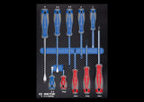 KING TONY Profi-Werkzeuge - Schlitz- und PHILLIPS®-Schraubendreher-Set, EVAWAVE - 10 tlg. 931110MRE