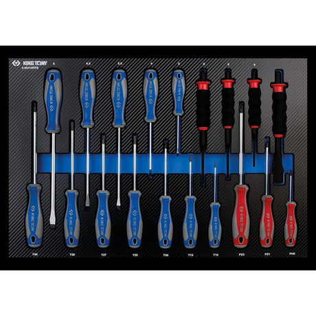 KING TONY Profi-Werkzeuge - Schraubendreher-Kombiset - 16 tlg. 990319PRE