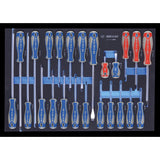 KING TONY Profi-Werkzeuge - Torx®-, Schlitz-und PHILLIPS®-Schraubendreher-Set, EVAWAVE - 24 tlg. 931124MRV