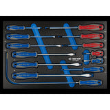 KING TONY Profi-Werkzeuge - Schaumplatte EVAWAVE mit Schraubendreher, EVAWAVE - 13 tlg. 935113MRE