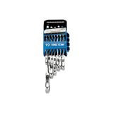 KING TONY Profi-Werkzeuge - Ratschen-Ring-Maulschlüssel, metrisch, im Etui - 12 tlg. 13012MRS01