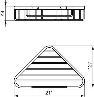 Ideal Standard IOM Eck-Seifenkorb in Chrom – Wandhängende Seifenablage aus Messing