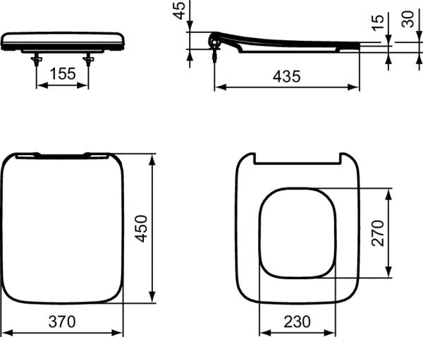 IDEAL STANDARD WC-Sitz Strada II Sandwich Softclosing Weiß Duroplast