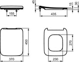 Ideal Standard WC-Sitz Strada II Sandwich Weiß Duroplast mit Edelstahl-Scharnieren