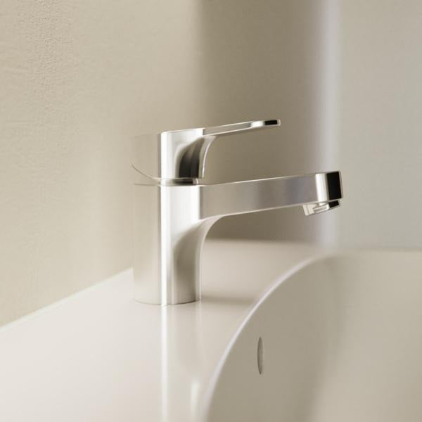 IDEAL STANDARD Cerabase Waschtischarmatur Chrom 106 mm mit Metall-Ablaufgarnitur und Push-Open-Ventil