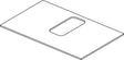 IDEAL STANDARD Conca WT-Platte 802x505 mm Weiß mit mittigem Ausschnitt