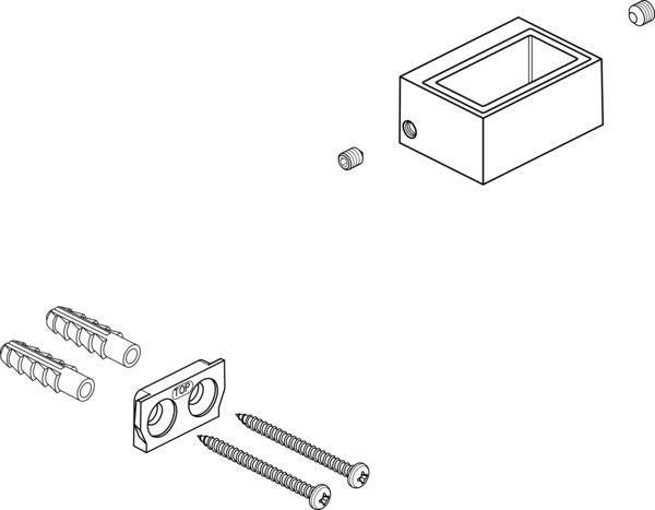 Ideal Standard IS Wandbefestigung Komplett – Chrom-Befestigungssatz für Sanitär & Spiegel