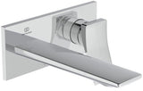 Ideal Standard Conca Wand-Waschtischarmatur BS2 in Brushed Gold, 180 mm Ausladung, eckige Rosette