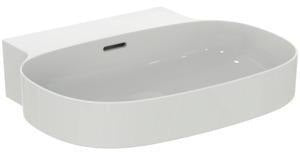 IDEAL STANDARD Aufsatzwaschtisch Linda-X 600x500x135mm geschliffen Weiß ohne Hahnloch mit Überlauf