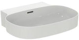 IDEAL STANDARD Aufsatzwaschtisch Linda-X 600x500x135mm geschliffen Weiß ohne Hahnloch mit Überlauf