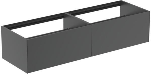 Ideal Standard WT-Unterschrank Conca, 2 Auszüge, ohne Platte, 1585 mm, Anthrazit