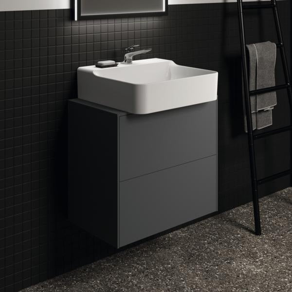 Ideal Standard Conca WT-Unterschrank 602 mm, 2 Auszüge, Push-Open & Softclose, Anthrazit