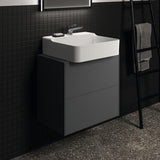 Ideal Standard Conca WT-Unterschrank 602 mm, 2 Auszüge, Push-Open & Softclose, Anthrazit