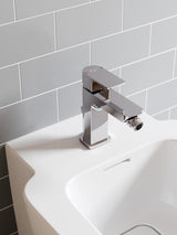 Ideal Standard Edge Bidetarmatur Chrom 115 mm mit Ablaufgarnitur und Keramikkartusche
