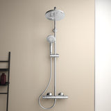 Ideal Standard Duschsystem Ceratherm T25 mit Brausethermostat, Kopf- und Handbrause, Chrom