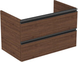 IDEAL STANDARD Waschtisch/Möbel-Paket CONNECT E mit Waschtisch 800 mm weiß/Walnuss dunkel