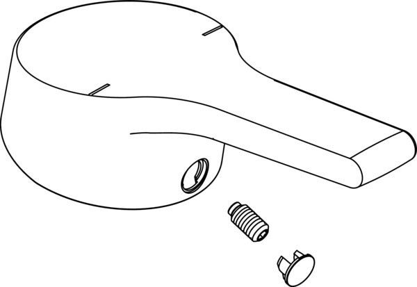 Ideal Standard IS Griffhebel Active mit Logo, komplett D40, Chrom – B960673AA