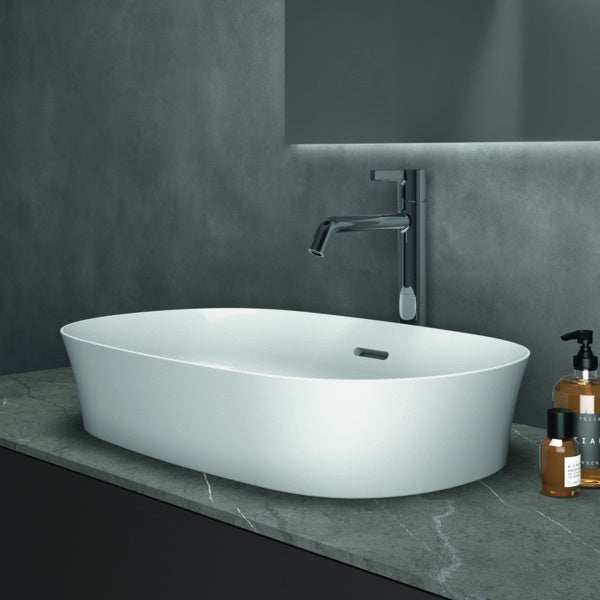 Ideal Standard Ipalyss Waschtisch-Schale 600x380x145 mm Weiß, ohne Hahnloch, mit Überlauf