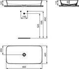 Ideal Standard Conca Waschtisch-Paket Bundle08 mit Unterschrank Weiß, Spiegel und Armatur