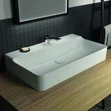 Ideal Standard Conca Aufsatzwaschtisch 800x450x145 mm, 1 Hahnloch, ohne Überlauf, geschliffen, Weiß