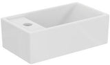 Ideal Standard i.life S Handwaschbecken 370x210x120mm, 1 Hahnloch links, ohne Überlauf, Weiß