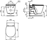 Ideal Standard Connect Wand-Tiefspül-WC AquaBlade 370x545x340 mm Weiß