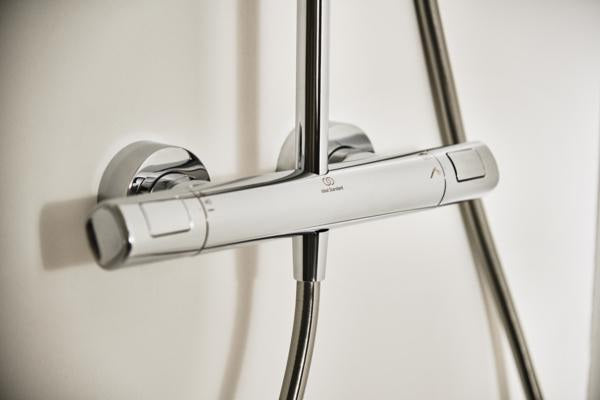 IDEAL STANDARD Ceratherm T100 Duschsystem mit Thermostat, Chrom, 1750 mm Brauseschlauch
