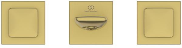 Ideal Standard Conca Wand-Waschtischarmatur, zweigriffig, Ausladung 180 mm, Brushed Gold