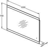 IDEAL STANDARD Mirror&Light Wandspiegel 500x700 mm mit LED-Ambientelicht und Antibeschlagfunktion