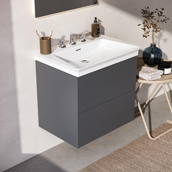 Ideal Standard Möbelwaschtisch La Dolce Vita 660 mm, 3 Hahnlöcher, mit Überlauf, Weiß