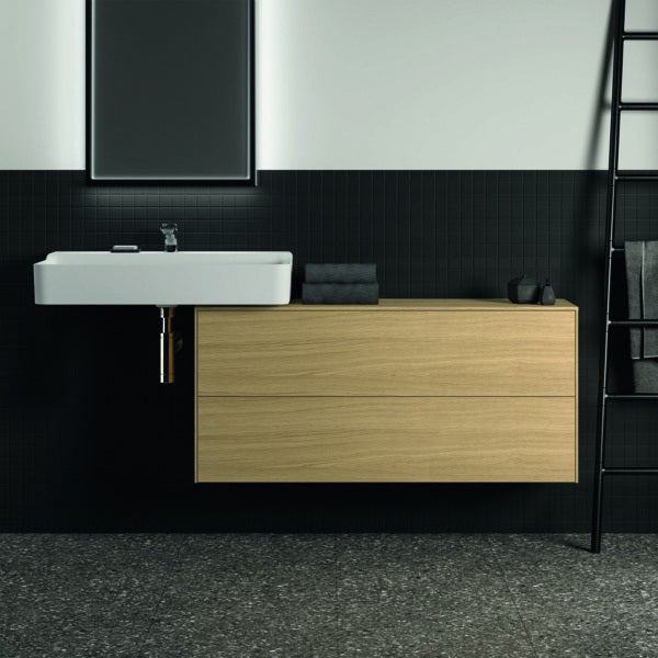 Ideal Standard WT-Unterschrank Conca, 2 Auszüge, ohne Ausschnitt, 1202x373x550 mm, Weiß