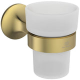 IDEAL STANDARD Zahnputzbecher La Dolce Vita Silver Storm – Wandhängend, Edelstahl matt, 1 Becher