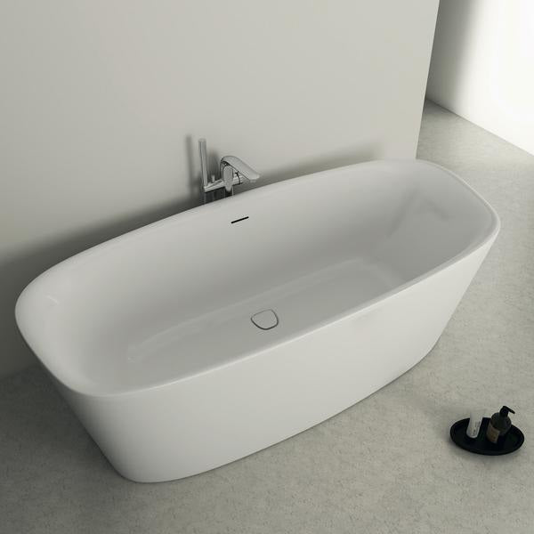 Ideal Standard Duo-Badewanne Dea freistehend 1900x900mm mit Ablauf und Überlauf in Weiß