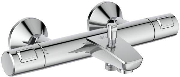 Ideal Standard Badethermostat AP Ceratherm T25, Ausladung 158 mm, Chrom – mit Verbrühschutz