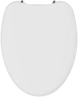 WC-Sitz Escape Weiß von Ideal Standard – Duroplast mit Deckel, verchromte Scharniere