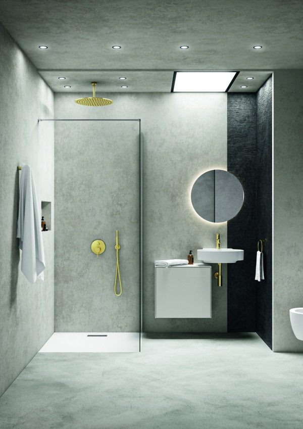 IDEAL STANDARD Idealrain Deckenanschluss 180 mm Chrom – Für Duschkopf, 1/2 Zoll Außengewinde