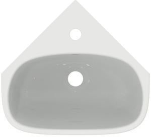 IDEAL STANDARD Eck-Waschtisch i.life A 450x410mm Weiß – 1 Hahnloch, mit Überlauf